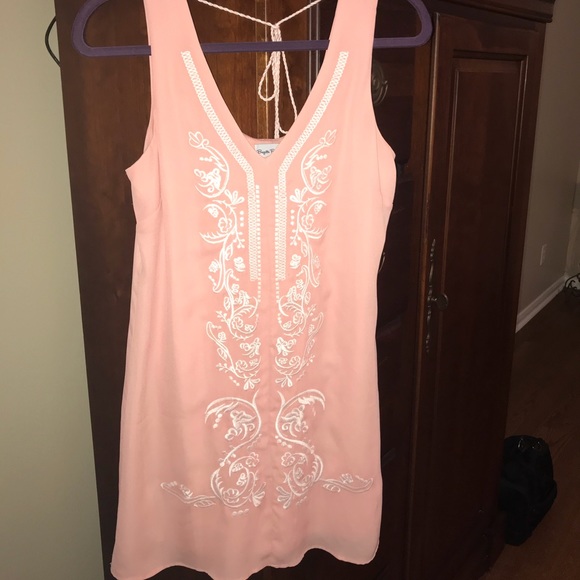 Small Brigitte Bailey Pink/Cream Dress. Never Worn - Picture 1 of 7